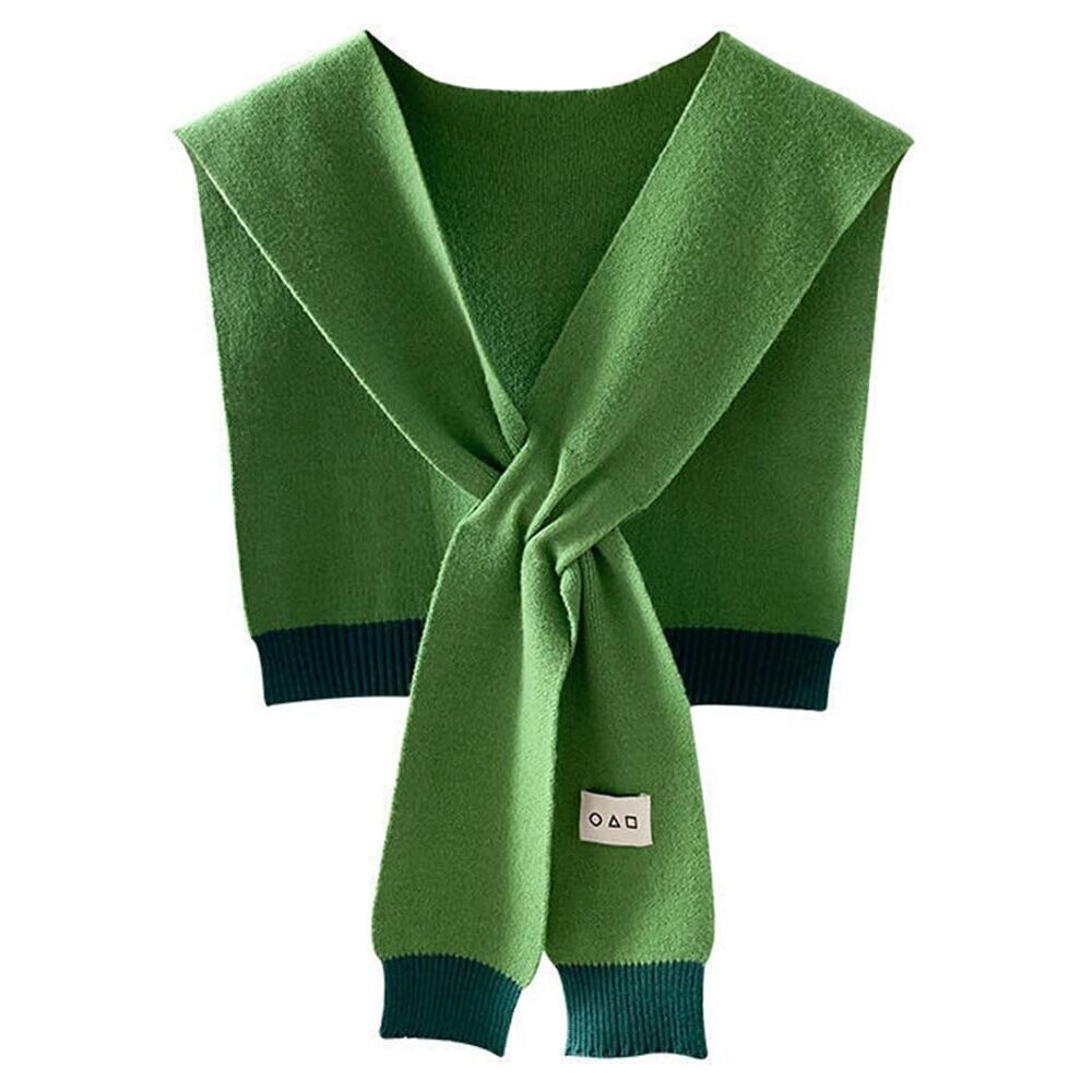8345 Women Sweater Shawl Knitted Shawl Wraps Knotted Sweater Scarf Casual